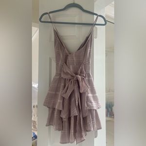 Small lavender ruffle romper